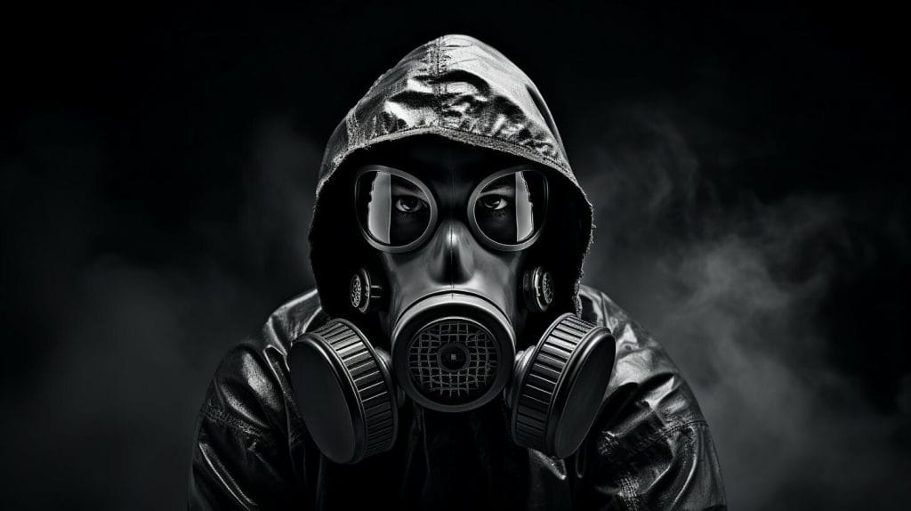 Gas mask - Black-and-white